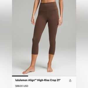 🤎 lululemon align 21” high rise leggings 🤎